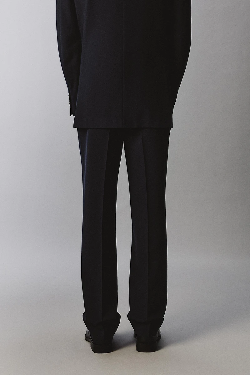 PANTALON DE COSTUME STRAIGHT FIT AVEC LAINE