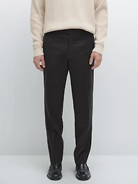 100% wool flannel trousers