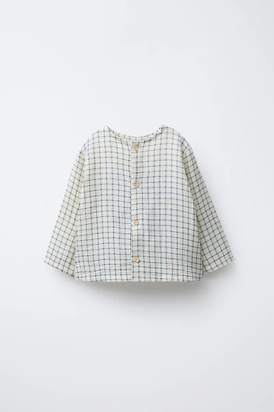 PLAID TEXTURED SHIRT
