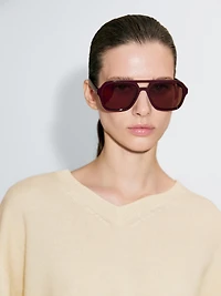 Pull en maille oversize à col V