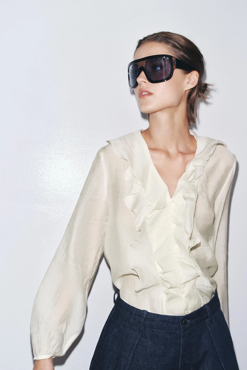 ZW COLLECTION RUFFLED SHIRT