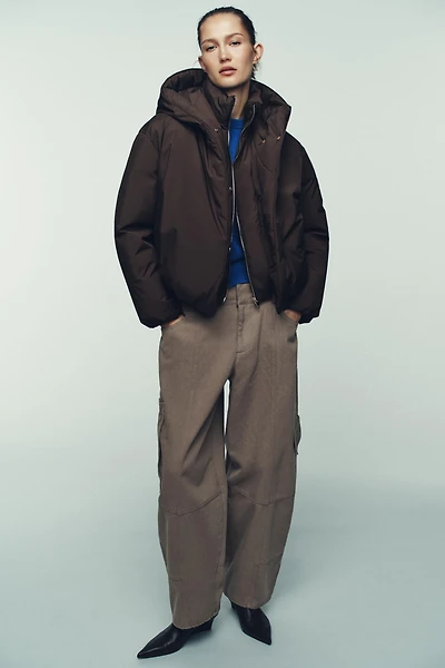 ANORAK MATELASSÉ À CAPUCHE DÉPERLANT COUPE-VENT