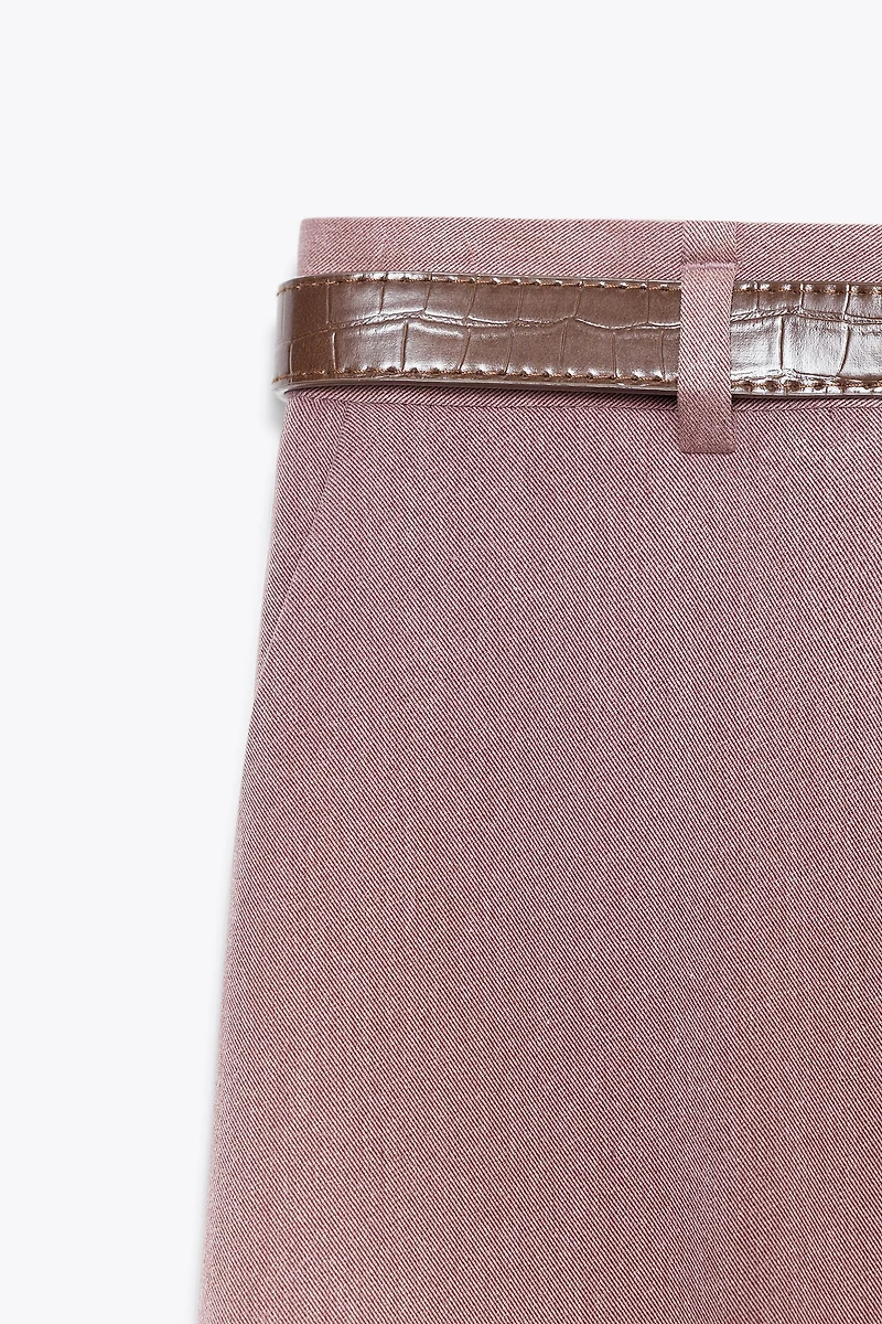 PANTALON DROIT CEINTURE