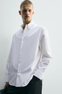 CHEMISE SLIM AVEC PLASTRON