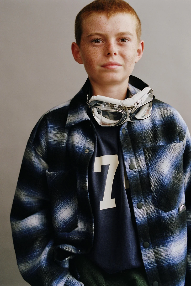 PLAID PADDED OVERSHIRT