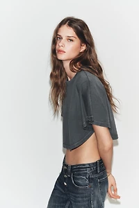 WASHED EFFECT CAPE TOP