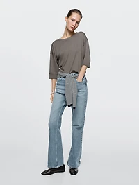 High-waist boot-cut jeans