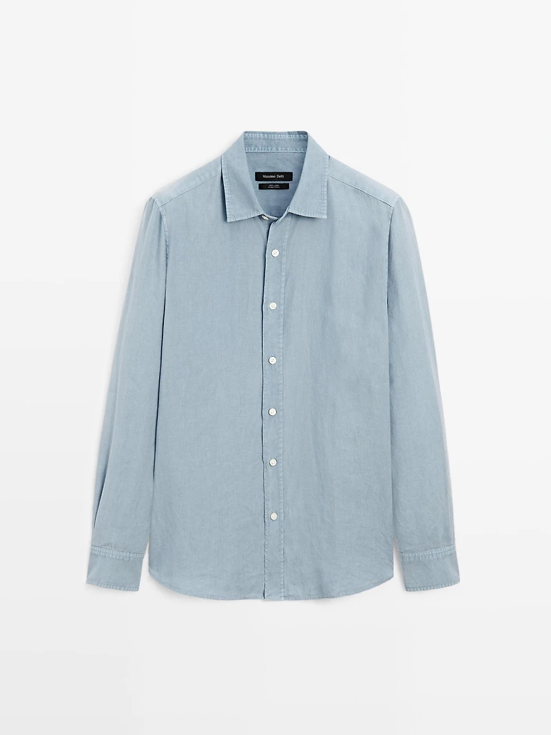Regular fit shirt with maltinto finish