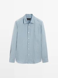 Regular fit shirt with maltinto finish