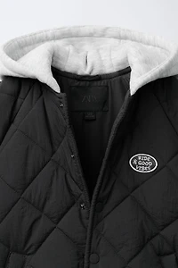 COMBINATION HOODIE PUFFER JACKET