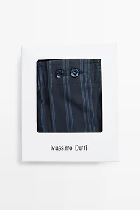 100% cotton striped boxers