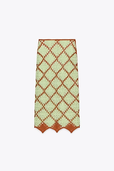 CROCHET MIDI SKIRT