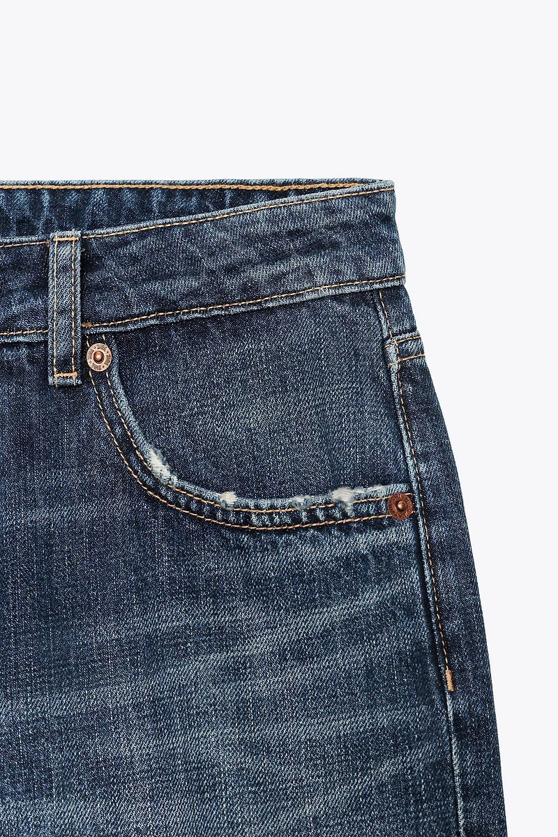 JEAN TRF WIDE LEG TAILLE BASSE