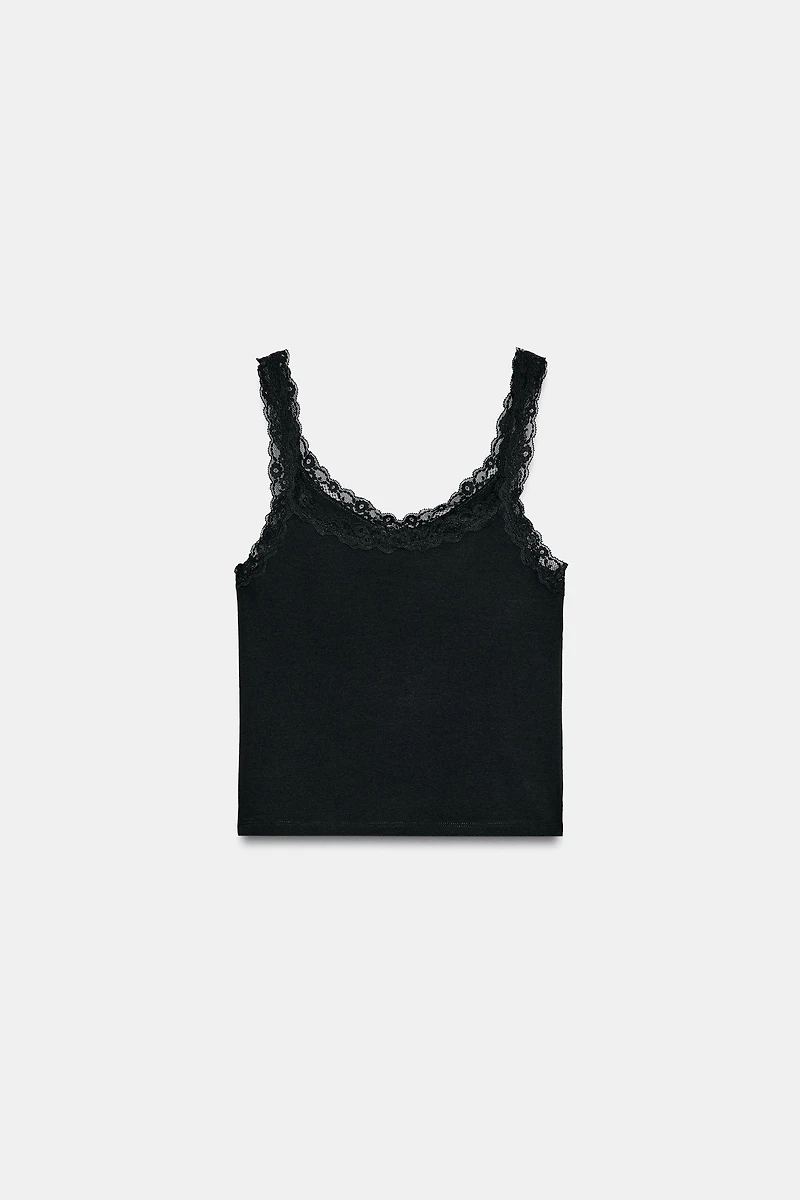LACE STRAP TOP