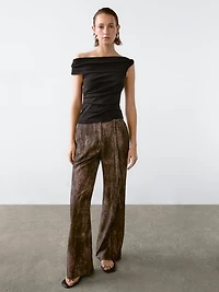 Top bustier drapé