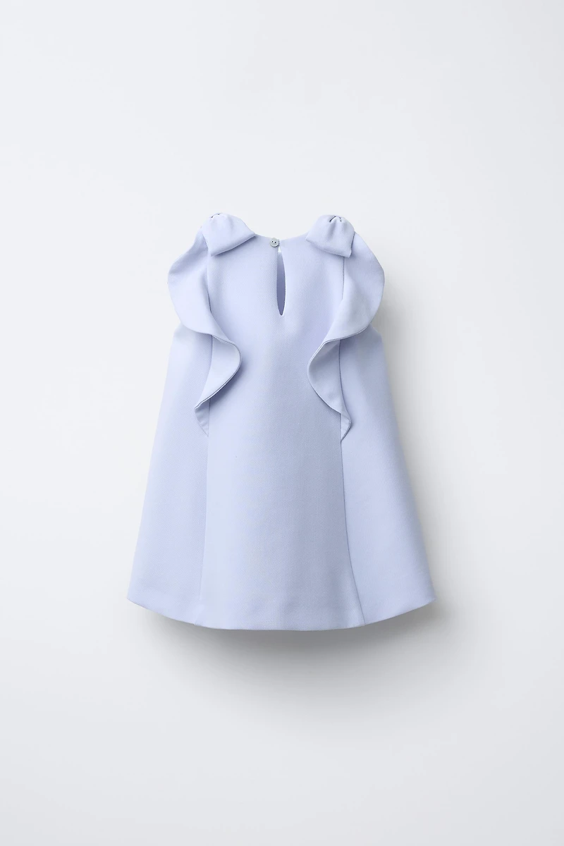 RUFFLED AND BOW DRESS
