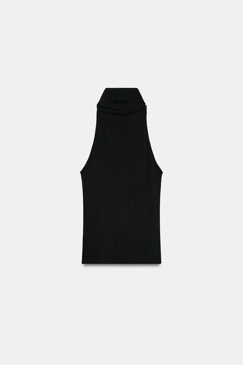 HIGH NECK SLEEVELESS TOP