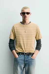STRIPED JACQUARD T-SHIRT