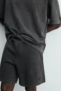 WASHED WAFFLE TEXTURE SHORTS
