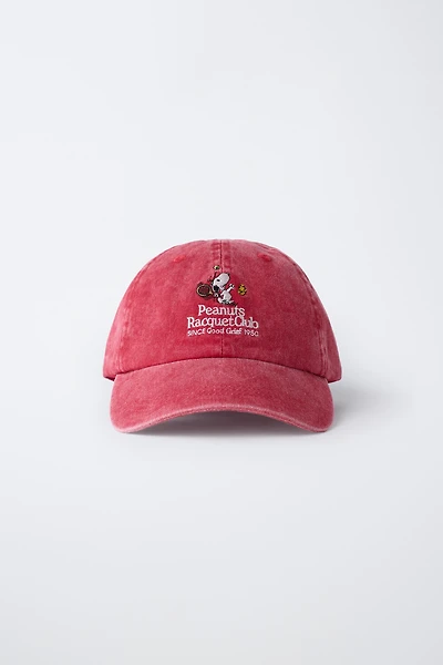 WASHED EFFECT EMBROIDERED SNOOPY PEANUTS™ CAP