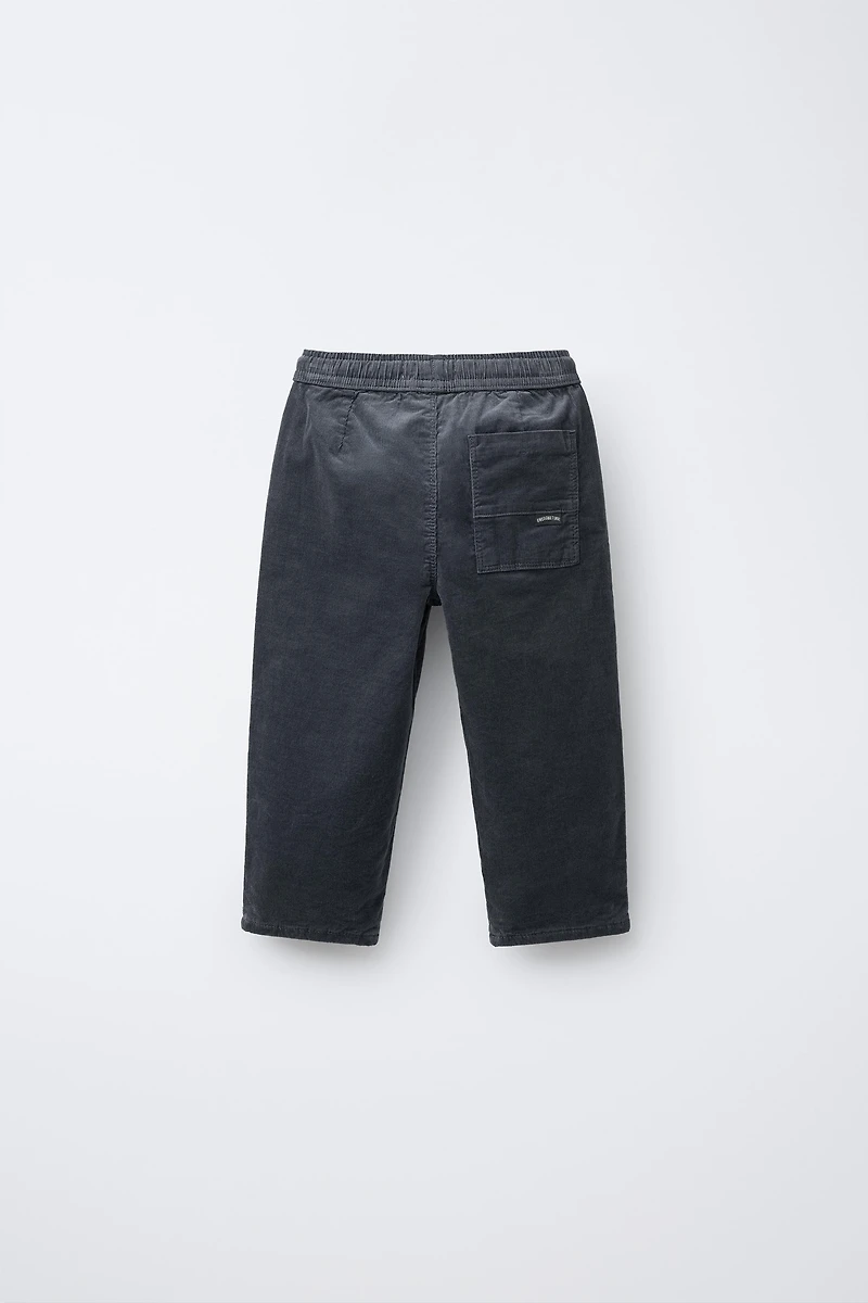 LINED FINE-WALED CORDUROY PANTS