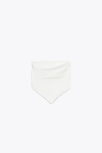 SATIN EFFECT HANKY TOP