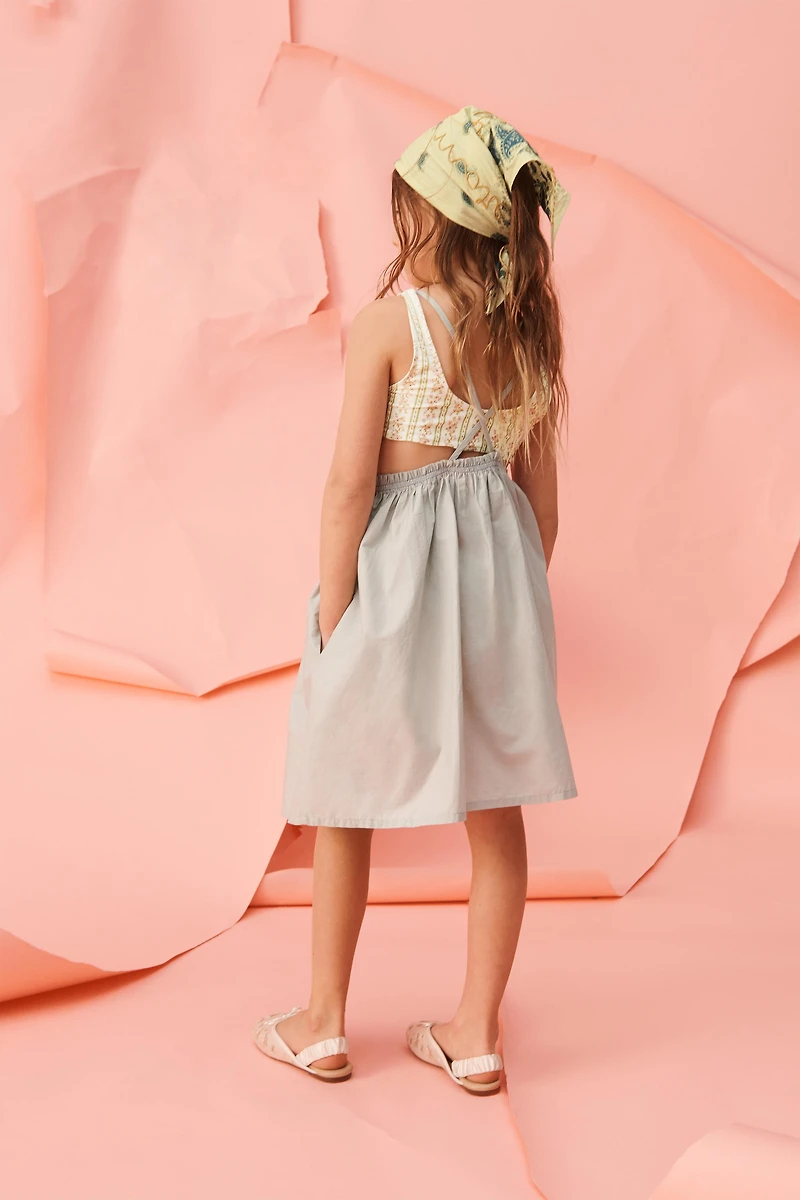ROBE SALOPETTE ÉLASTIQUES FLEURS BRODÉES ÉDITION LIMITÉE