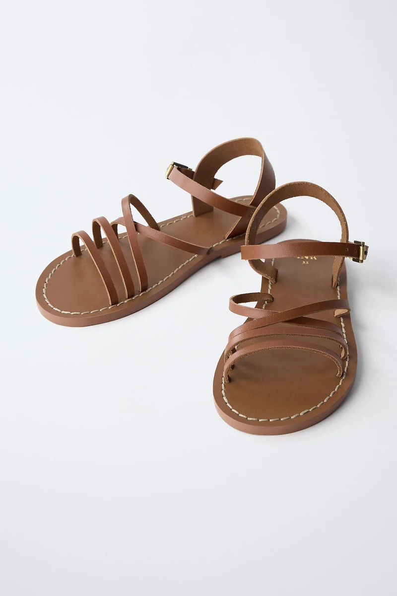 LEATHER STRAP SANDALS