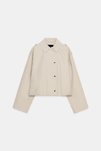 CROPPED DOUBLE BREASTED TRENCH