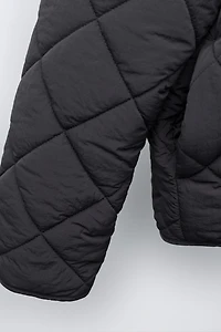 HOODED SWEATSHIRT PUFFER JACKET