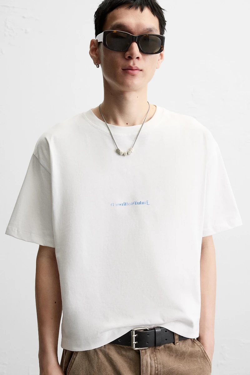 WASHED PRINT T-SHIRT