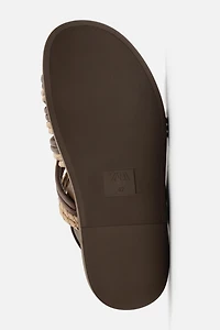 CONTRASTING STRAP SANDALS