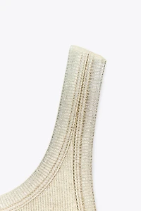 METALLIC RIBBED BODYSUIT