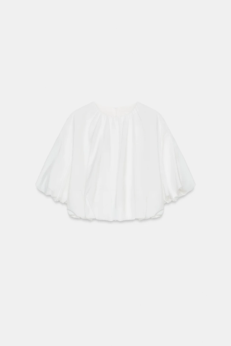 BALLOON POPLIN TOP