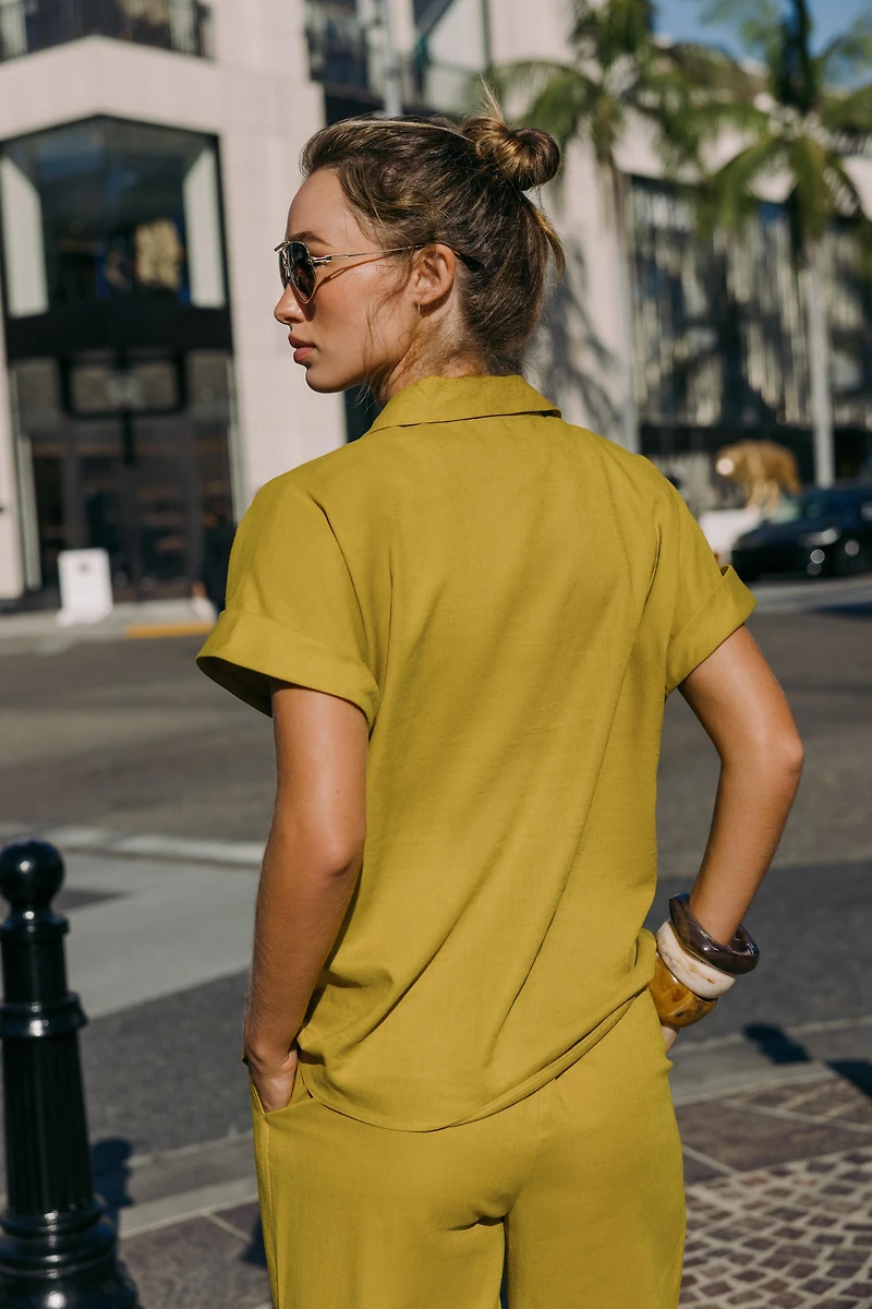 KNOTTED LINEN SHIRT