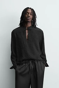 CHEMISE POLO FLUIDE STRUCTURÉE