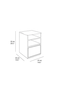 WOODEN BEDSIDE TABLE