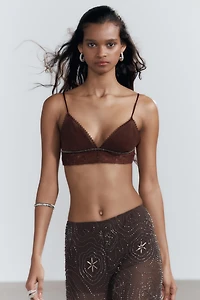 BEADED SEQUIN PANTS