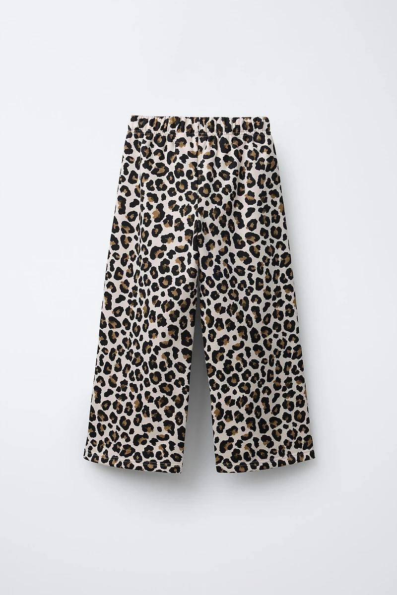 PLUSH ANIMAL PRINT PANTS