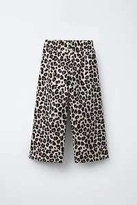 PLUSH ANIMAL PRINT PANTS