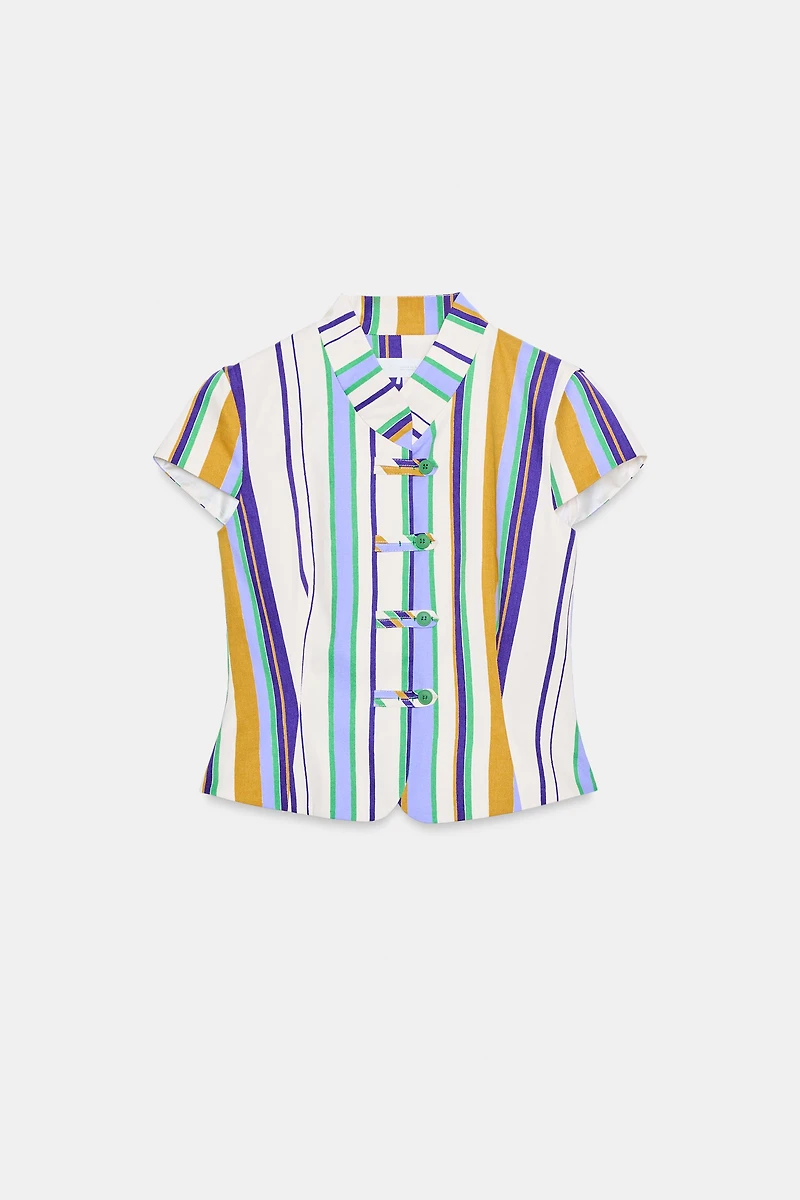 STRIPED FIREMAN CLASP TOP