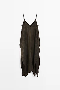 Asymmetrical flowing midi dress