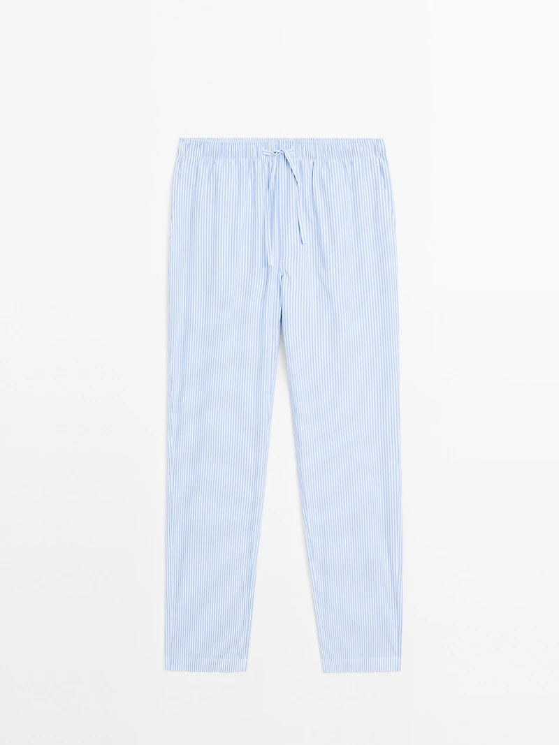 Pyjama avec T-shirt à manches courtes et pantalon rayures