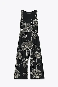 FLORAL EMBROIDERED JUMPSUIT