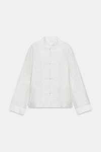 CHEMISE SATINÉE À BRANDEBOURGS ZW COLLECTION