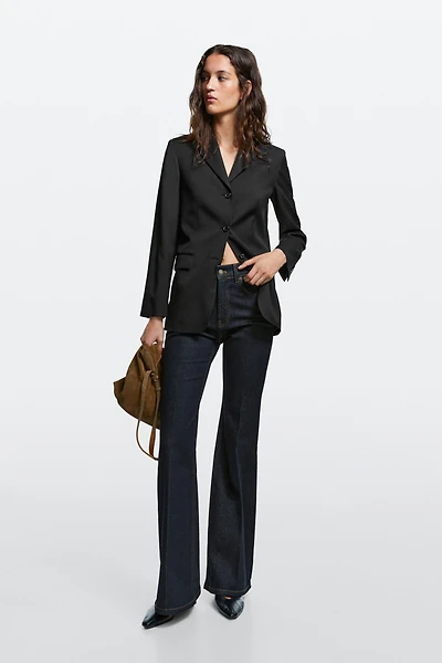 High-waist skinny flare jeans