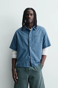 CHEMISE BOXY FIT À CARREAUX