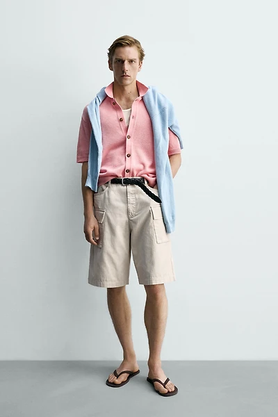 RELAXED FIT KNIT SHIRT