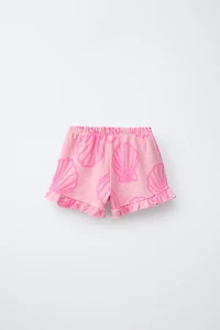 NEON SHELL PRINT SHORTS