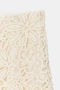 JUPE MI-LONGUE EN CROCHET BIMATIÈRE